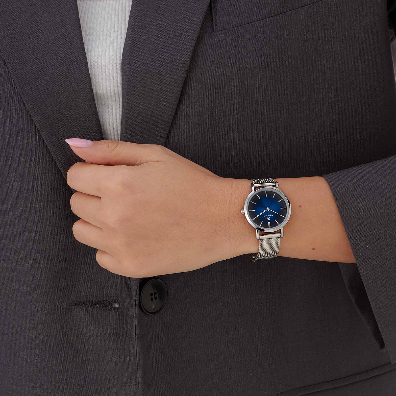 Black Oak Gerardii damklocka - silver/blå 30mm