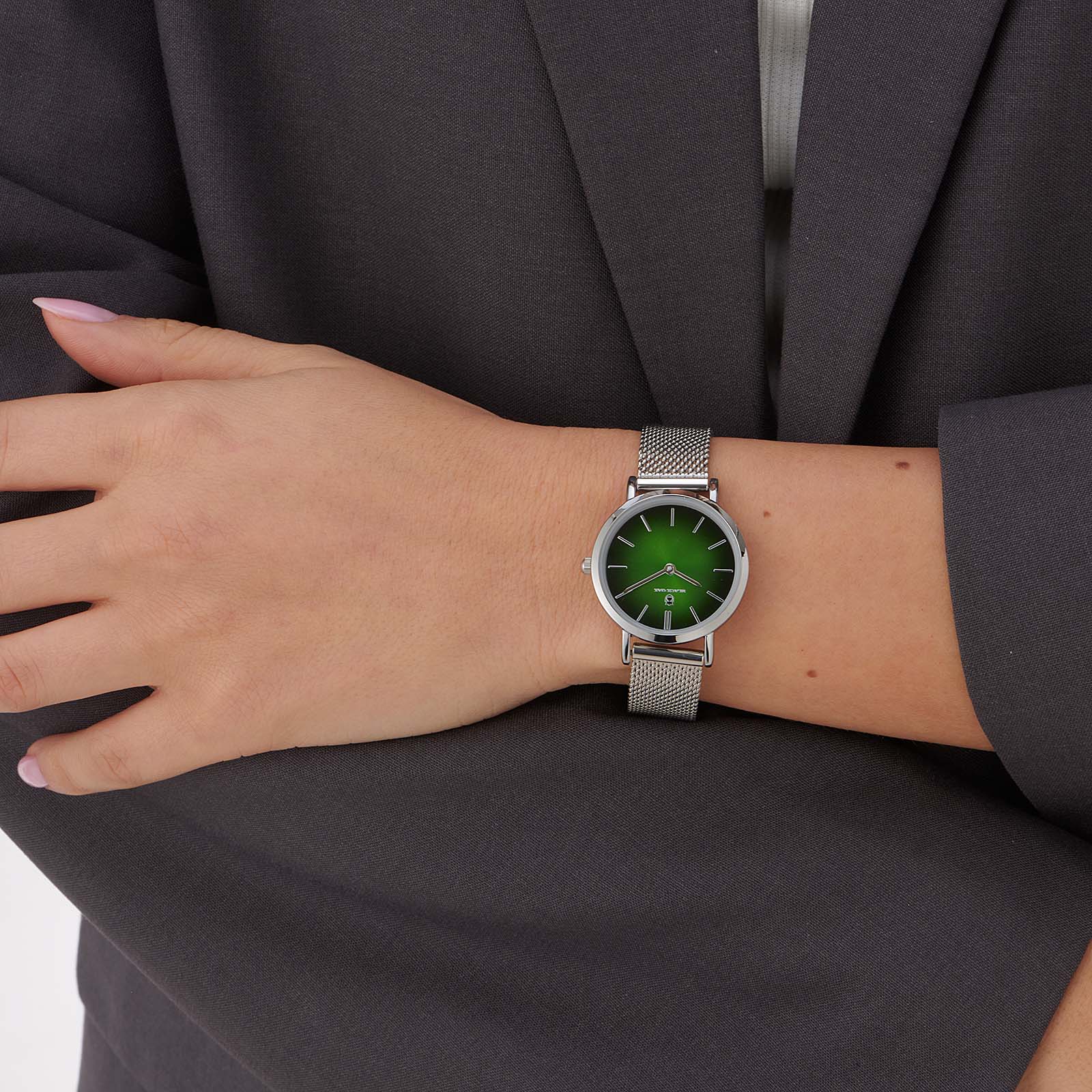 Black Oak Gerardii damklocka - silver/grön 30mm