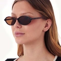 Solglasögon smala ovala, bruna