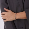 Stålarmband, slät bangle - 4mm bred