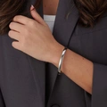 Stålarmband, slät bangle - 6mm bred