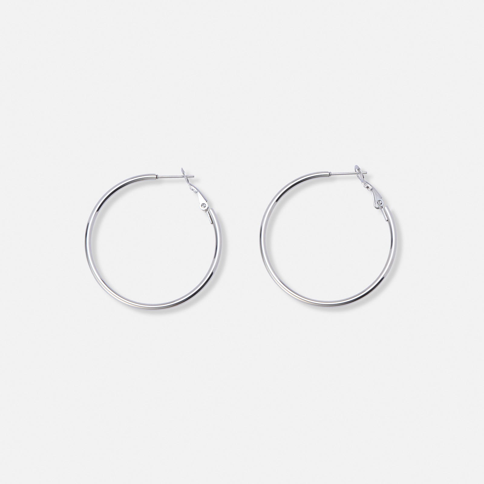 Stålörhängen, runda hoops - 40mm