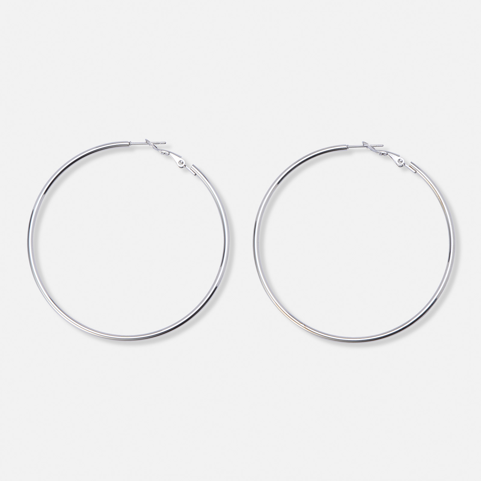 Stålörhängen, runda hoops - 60mm