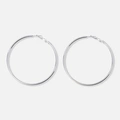 Stålörhängen, runda hoops - 60mm