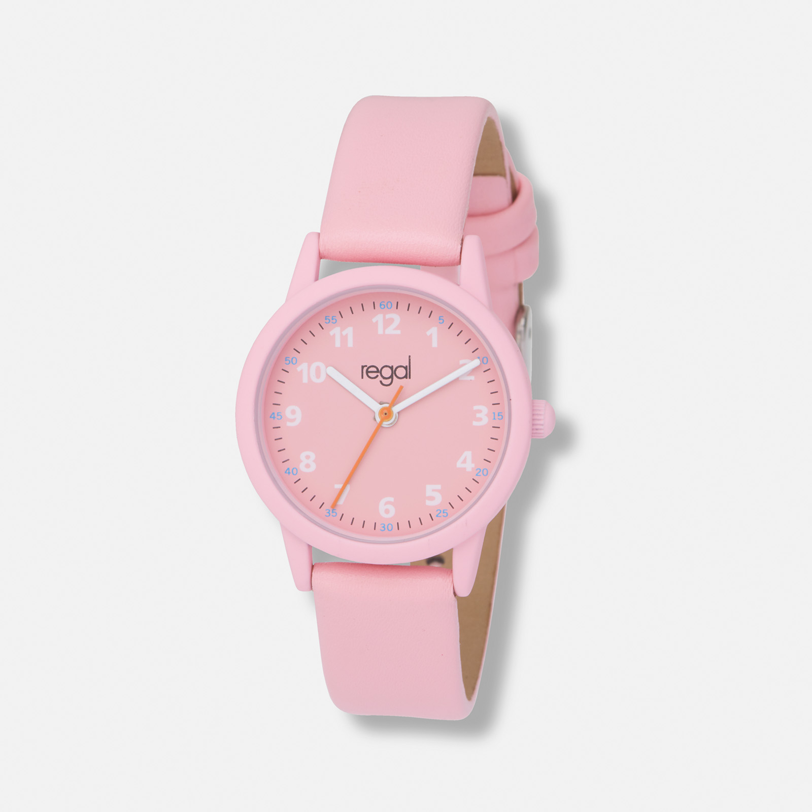 Regal barnklocka, ljusrosa tavla & band - 28mm