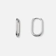 Stålörhängen, ovala hoops - 12x18mm