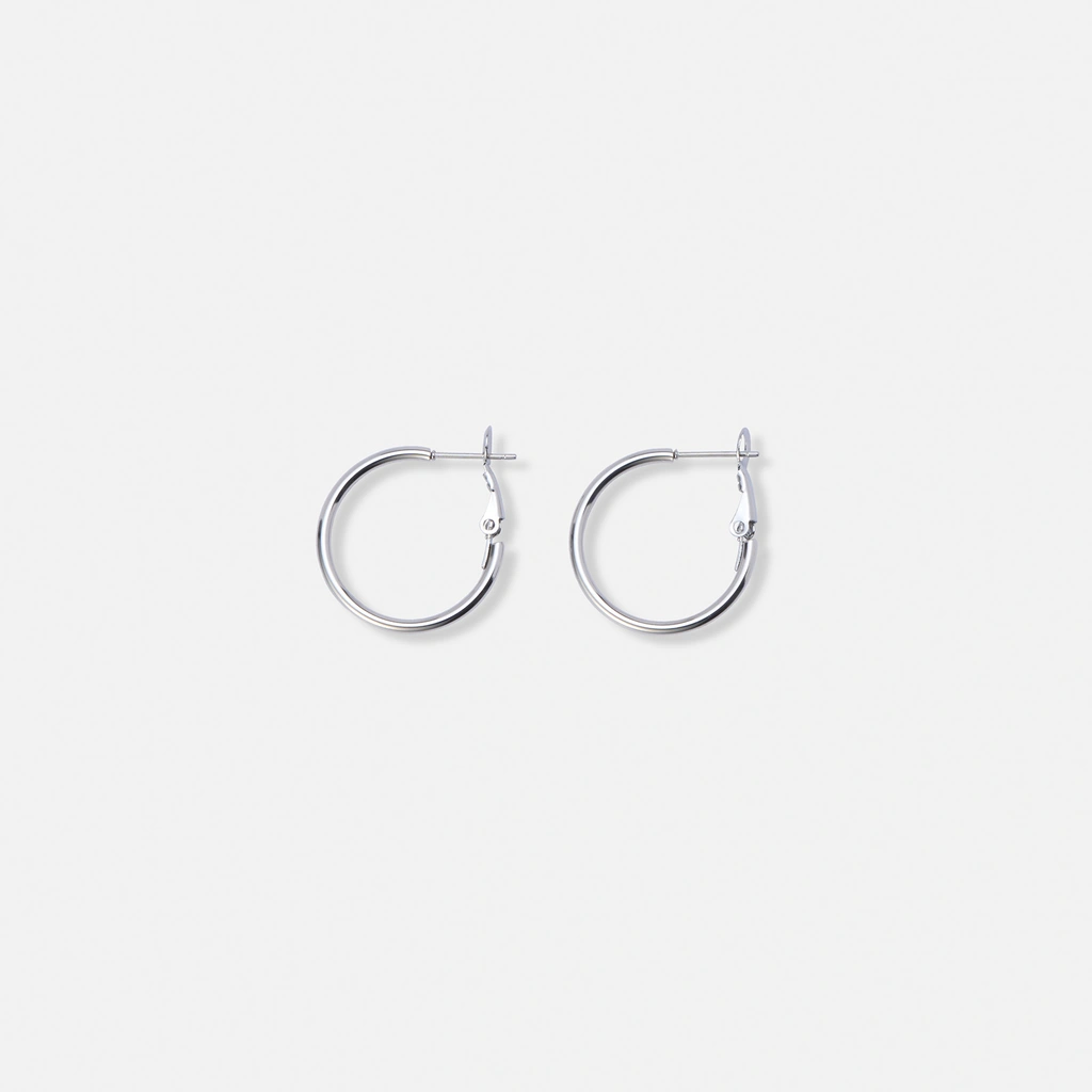 Stålörhängen, runda hoops - 25mm