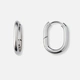 Stålörhängen, ovala hoops - 16x21mm