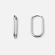 Stålörhängen, ovala hoops - 12x21mm