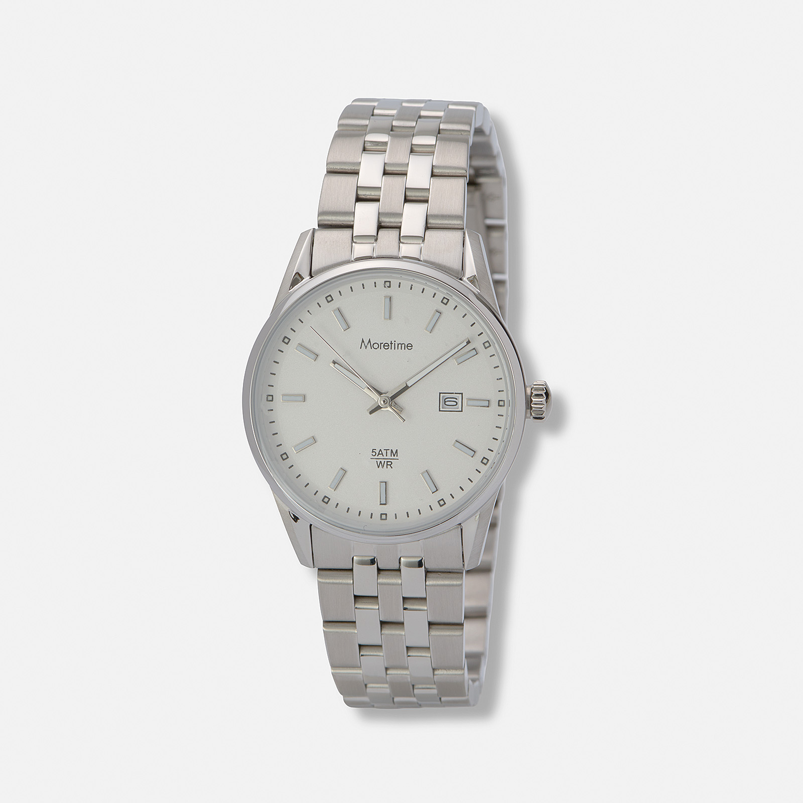 Moretime damklocka - metallband, stål/silver, 27mm