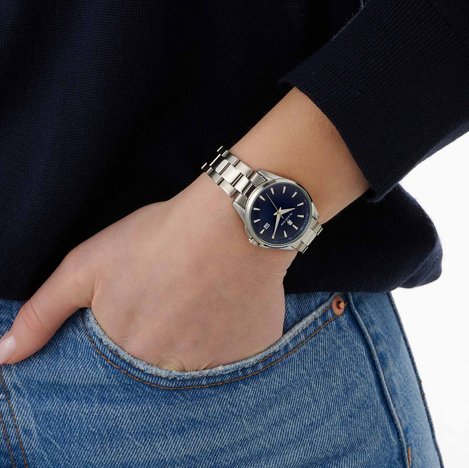 Black Oak Spire damklocka, silver/blå  - 32mm