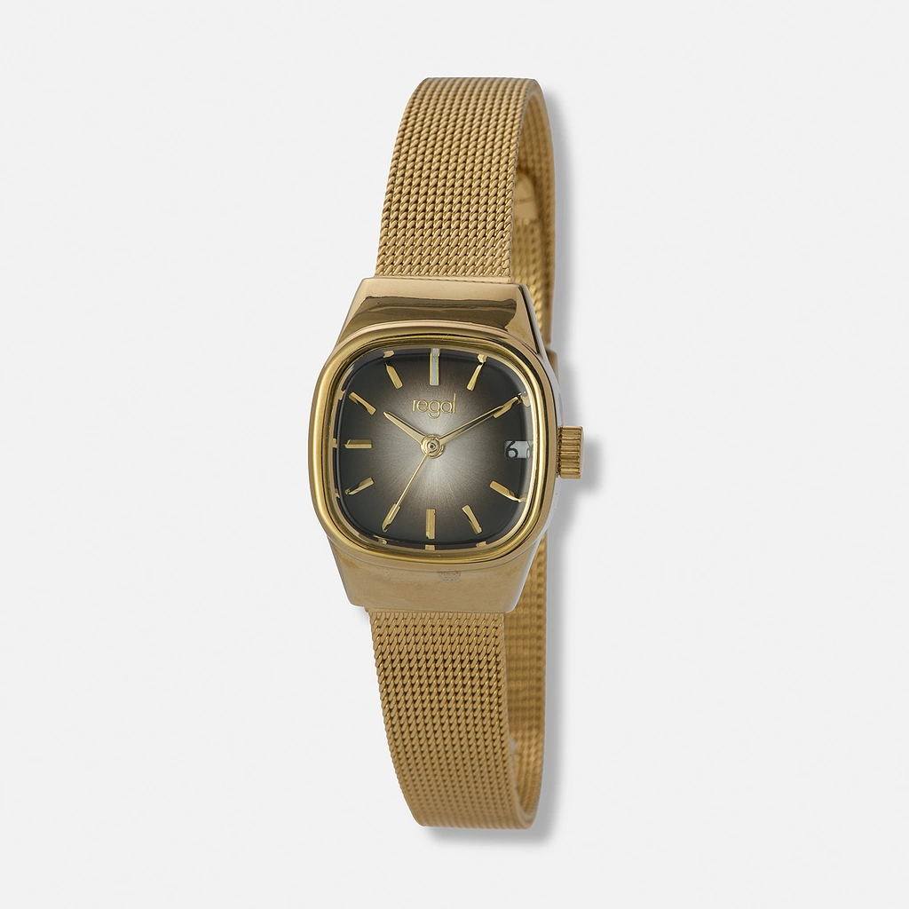 Regal damklocka retro, guld/svart - 21 mm