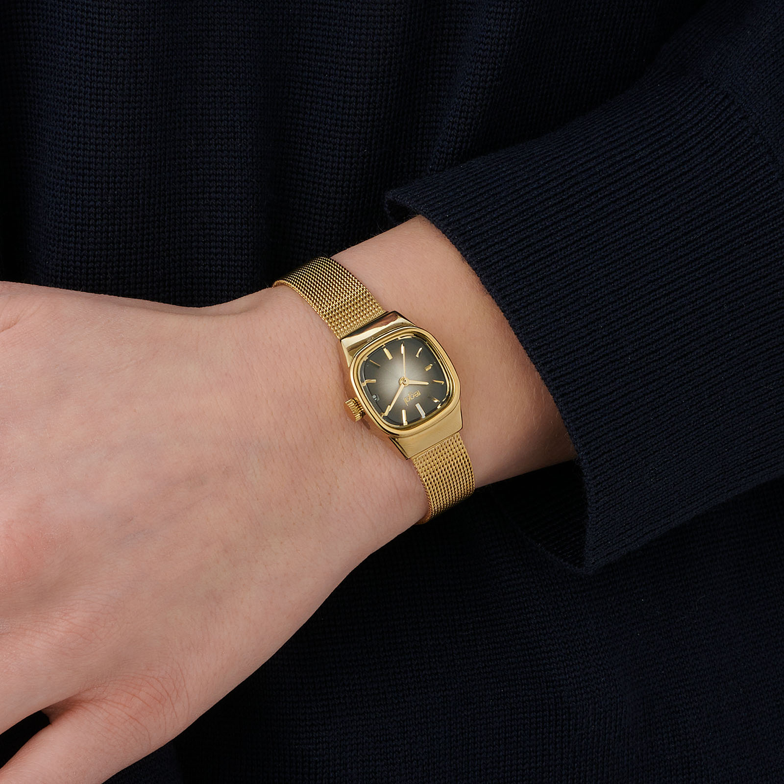 Regal damklocka retro, guld/svart - 21 mm