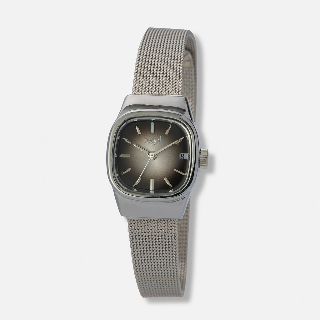 Regal damklocka retro, silver/svart - 21 mm