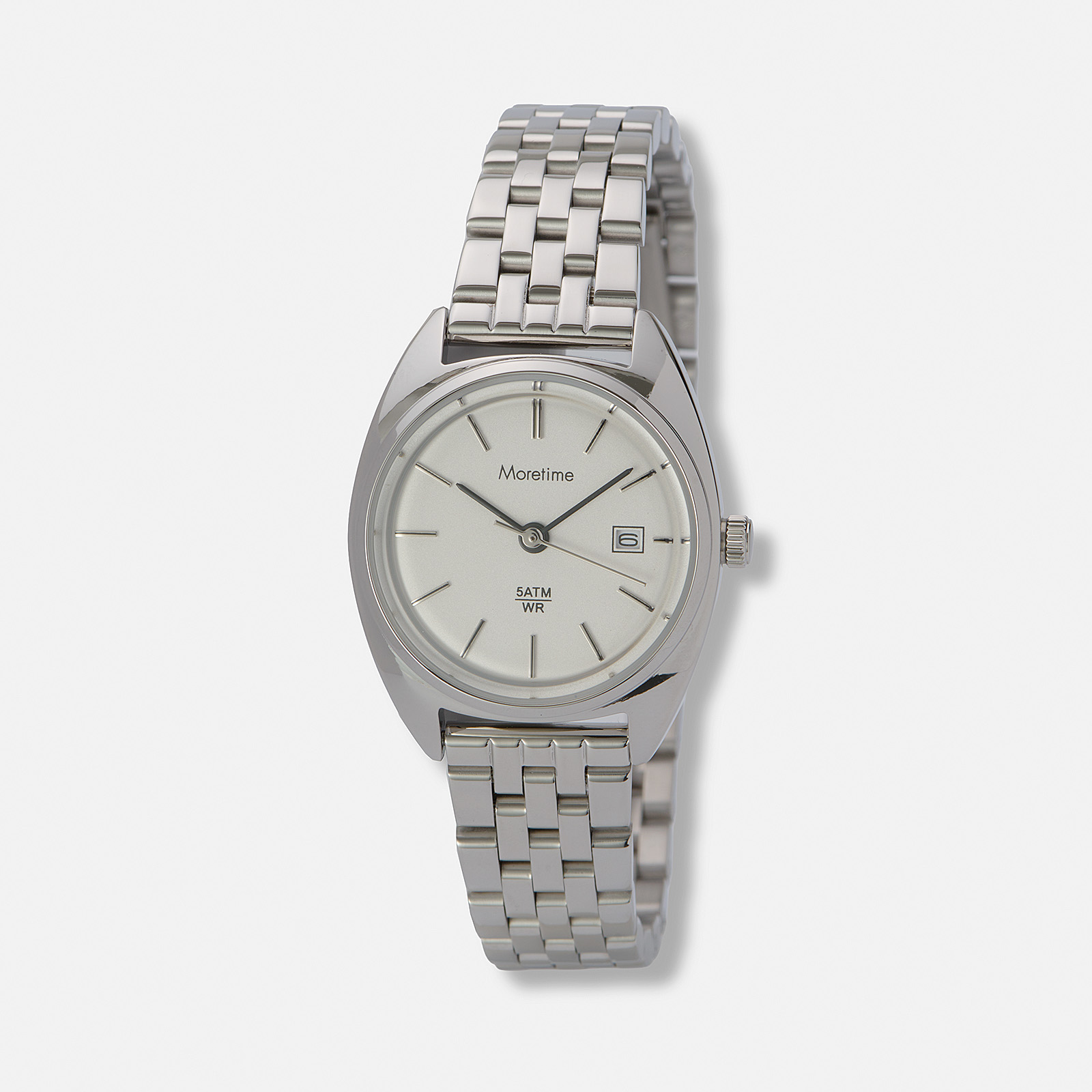 Moretime damklocka - retro, stål/silver, 27mm