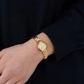 Moretime damklocka - metallband, guld/champagne, 23mm
