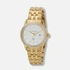 Mortime damklocka metall - guld/vit 27mm