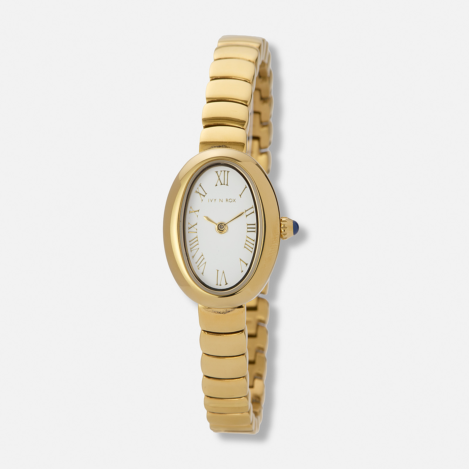 Ivy N Rox Viva  klockset, oval guld/vit - 22mm
