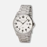 Moretime herrklocka metallband stål/vit - 42 mm