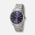 Moretime herrklocka metallband stål/blå - 40 mm
