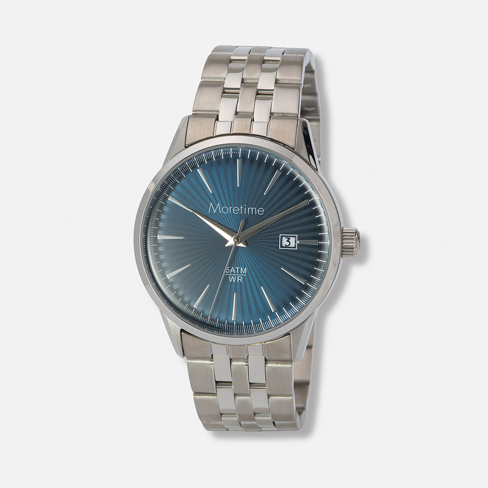 Moretime herrklocka metall stål/blå - 38 mm