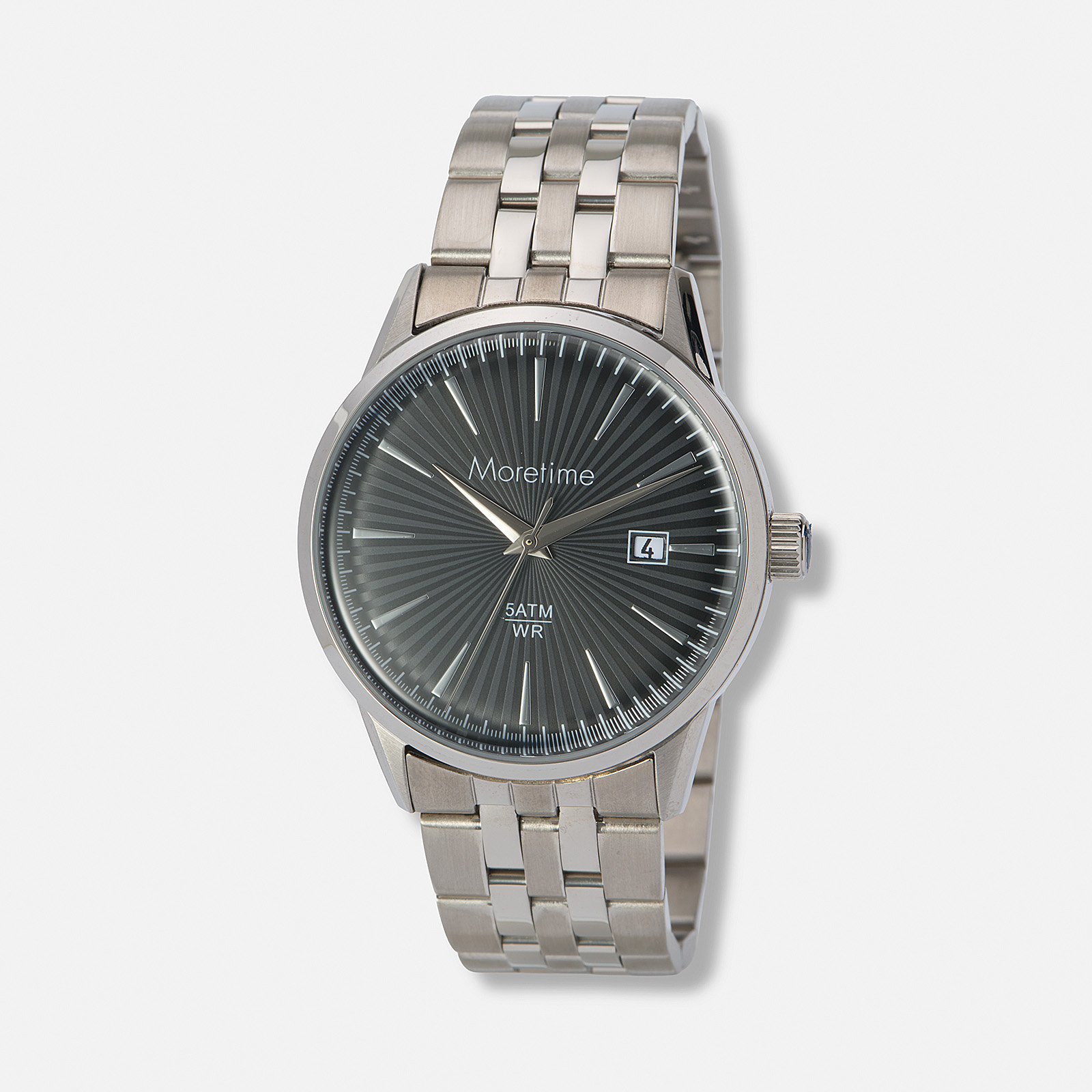 Moretime herrklocka metall stål/svart - 38 mm