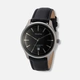 Moretime herrklocka läderband svart/svart - 40 mm