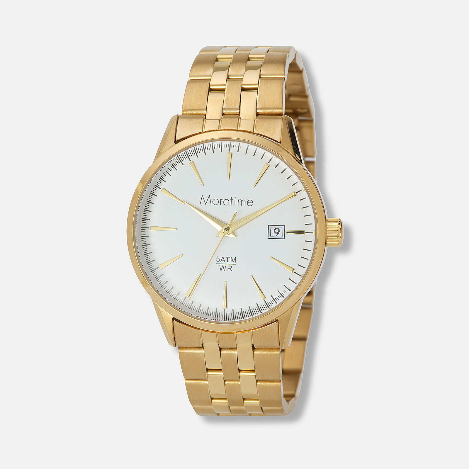 Moretime herrklocka metall guld/vit - 38 mm