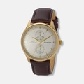 Moretime herrklocka multifunction guld/vit - 40 mm