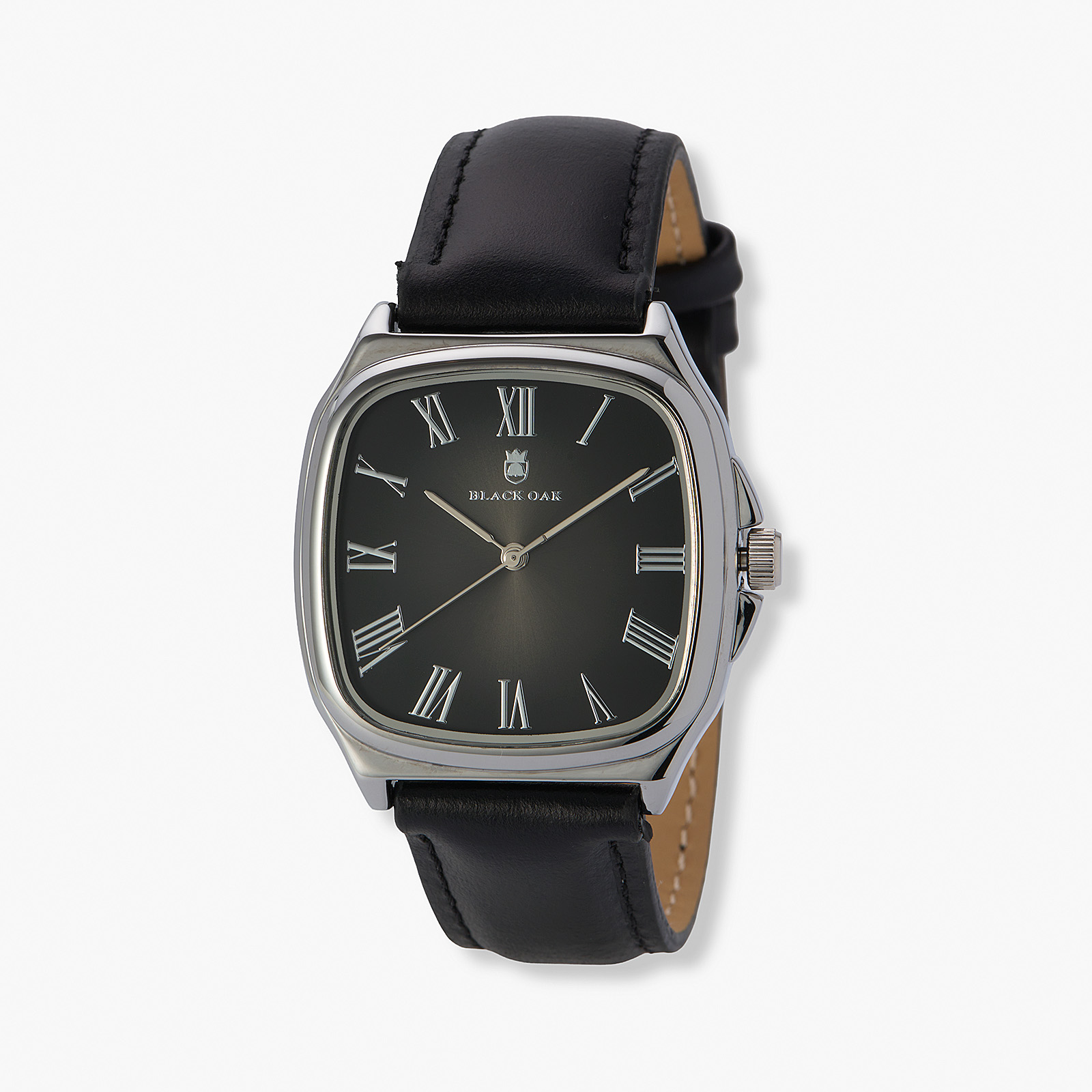 Black Oak Valente fyrkantig, läder svart/svart - 38mm