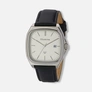 Moretime herrklocka läderband svart/silver - 38 mm