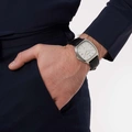 Moretime herrklocka läderband svart/silver - 38 mm