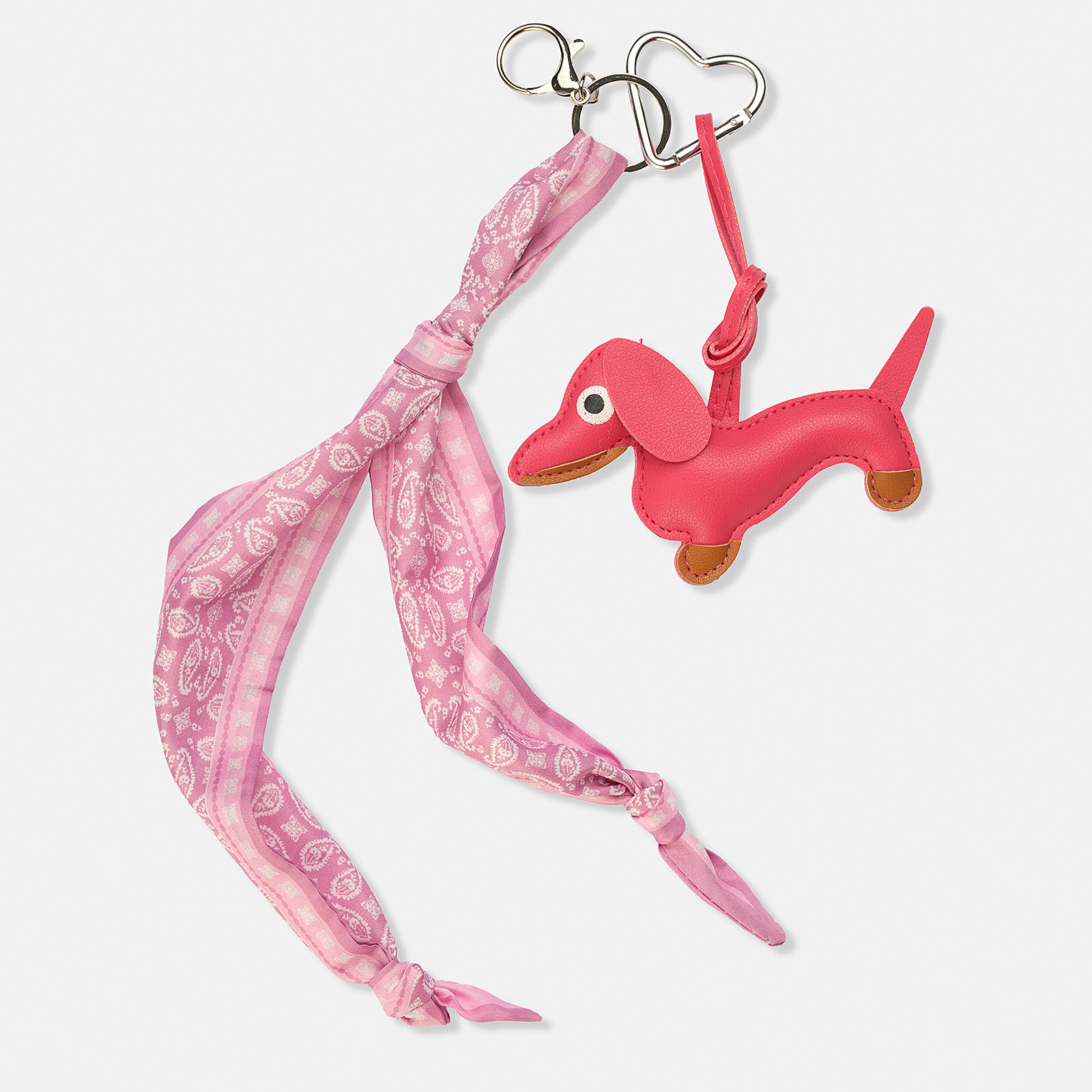 Väskaccessoar - rosa tax med scarf