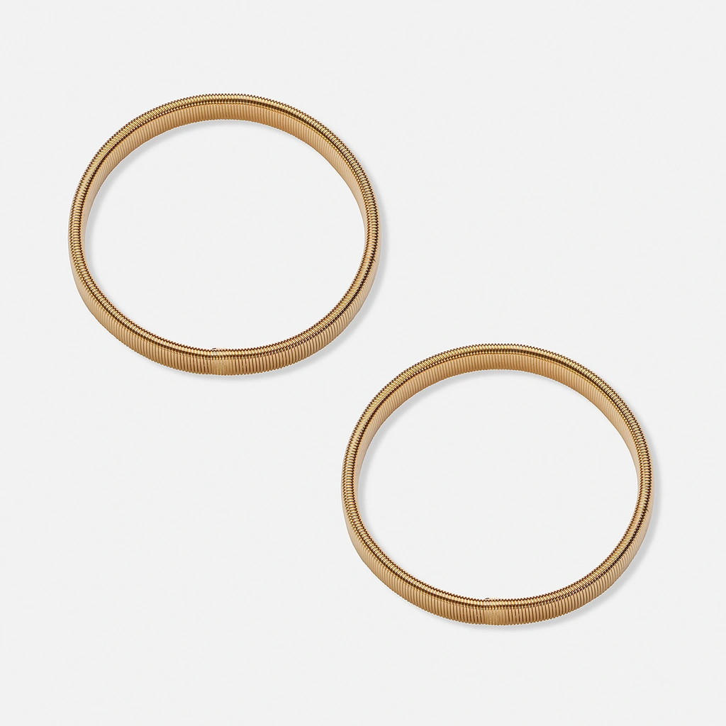 Guldfärgade ärmhållare, elastiska – 2-pack