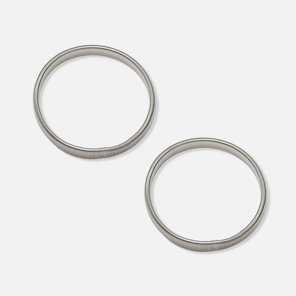 Silverfärgade ärmhållare, elastiska – 2-pack