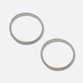 Silverfärgade ärmhållare, elastiska – 2-pack