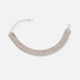 Silverfärgat armband Red Carpet, sex rader strass – 16,5+3 cm