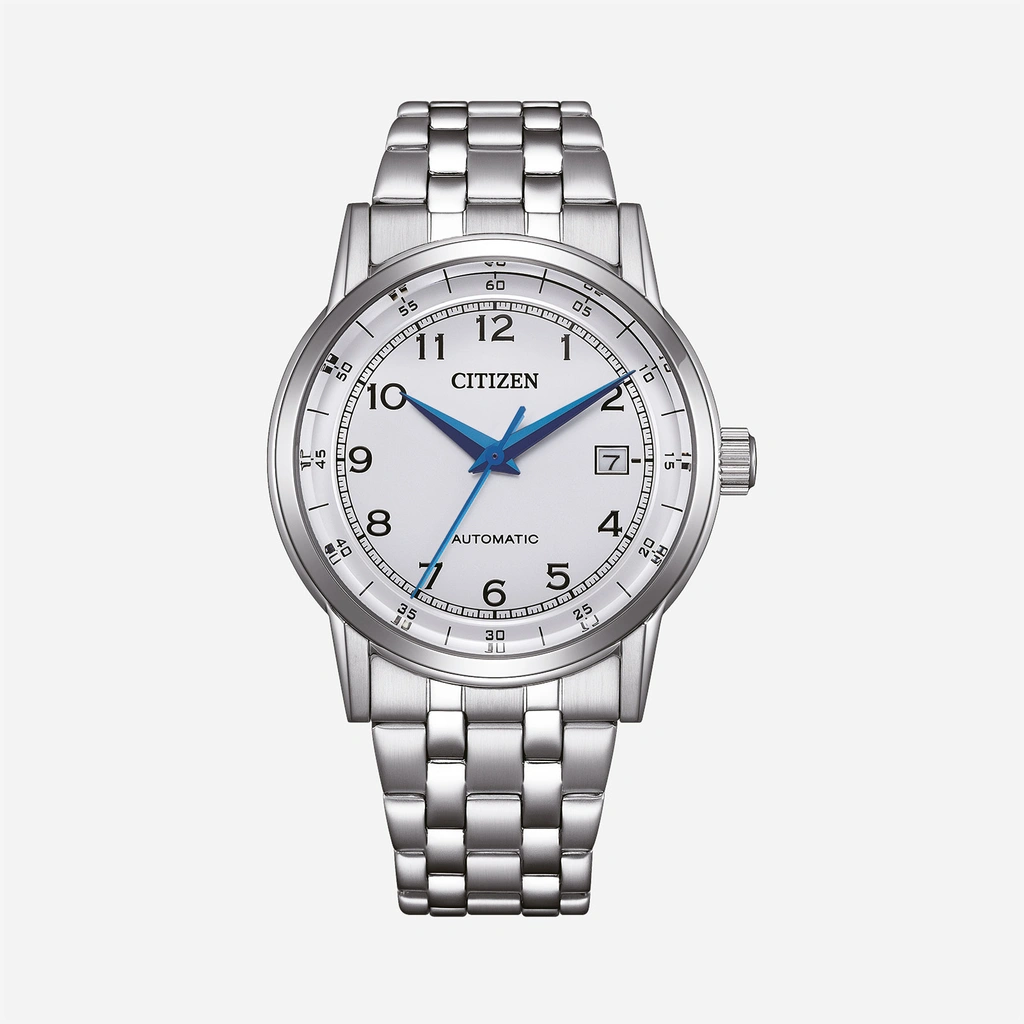 Citizen Automatic Vit/Silver, Stållänk - NJ0210-56A