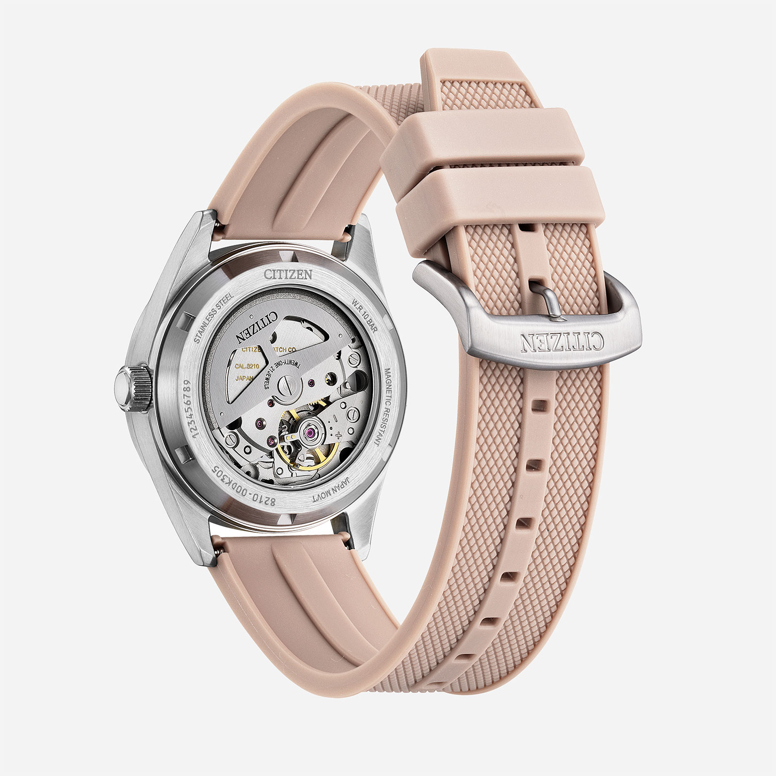 Citizen Automatic Beige/Svart, Läderband - NJ0229-07A