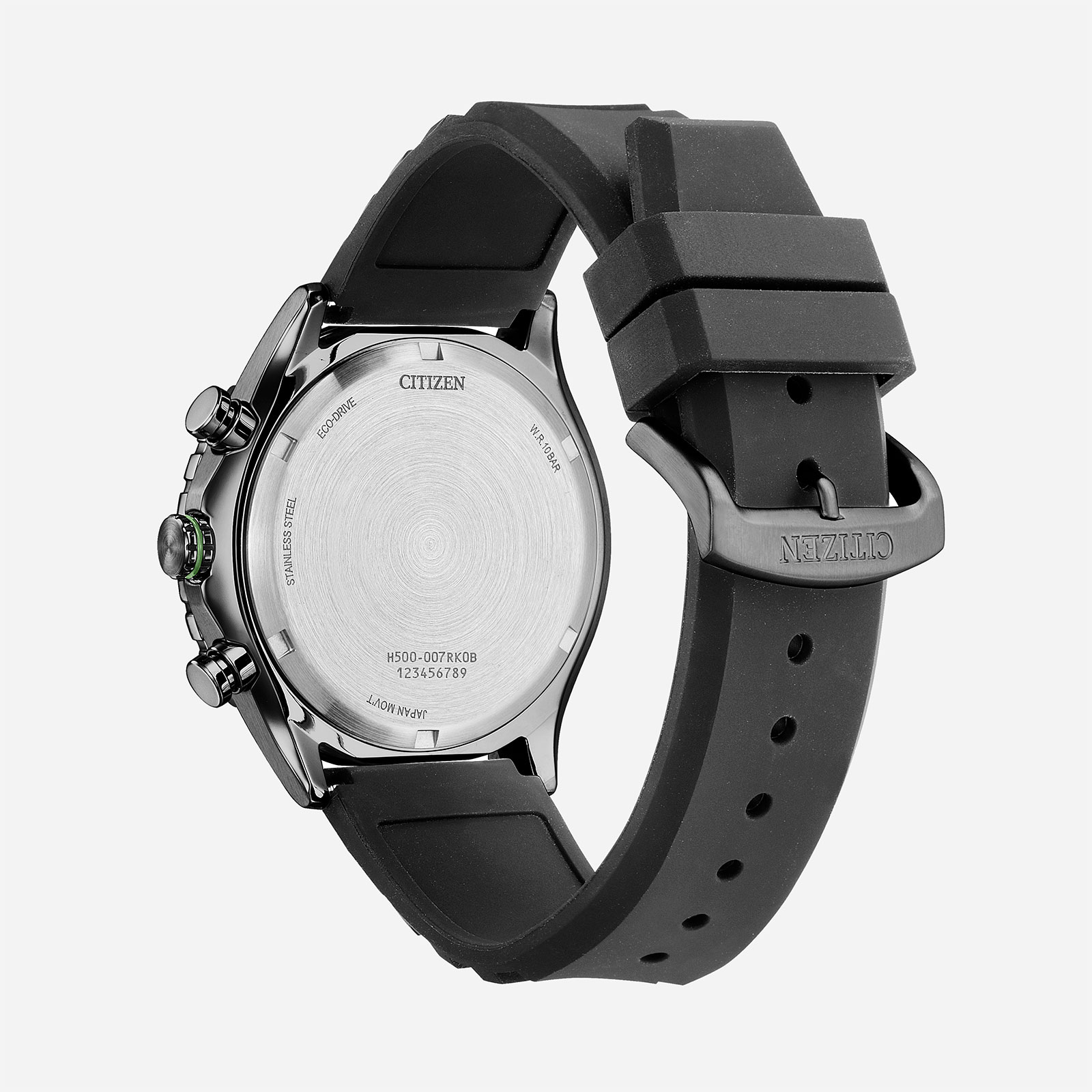 Citizen Eco-Drive Svart/Svart, Läderband - AT2565-05E