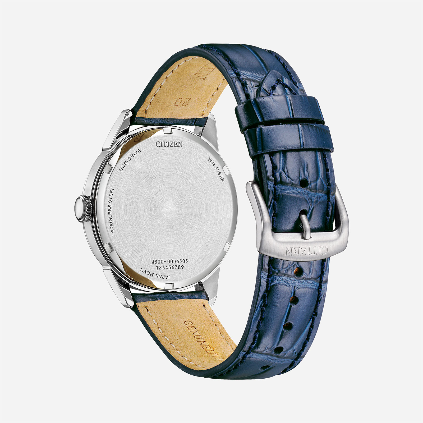 Citizen Eco-Drive Blå/Svart, Läderband - AW0151-00L