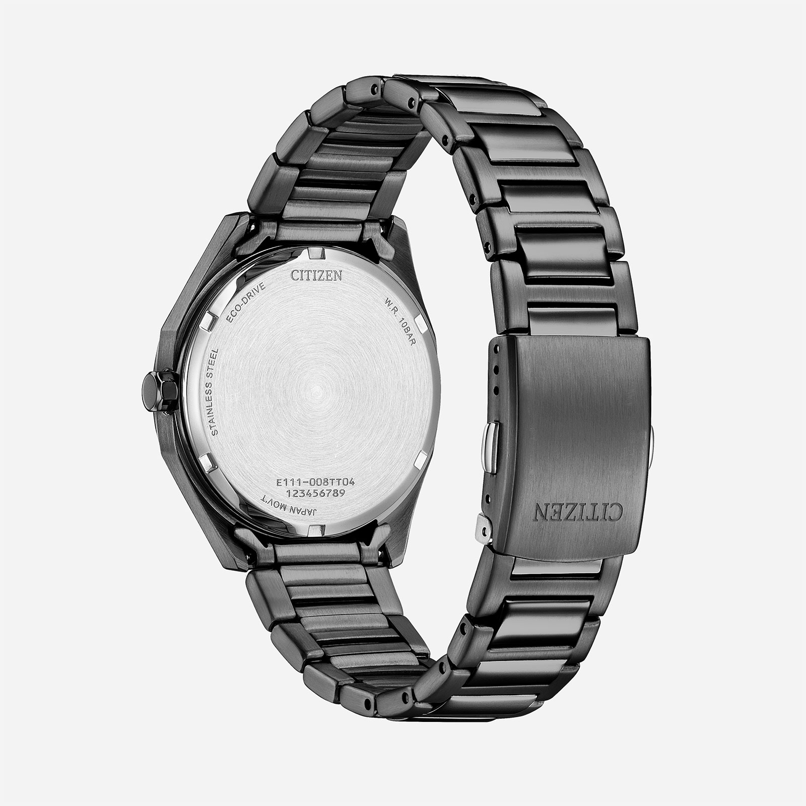 Citizen Eco-Drive Grå/Svart, Stållänk - BM7625-80H
