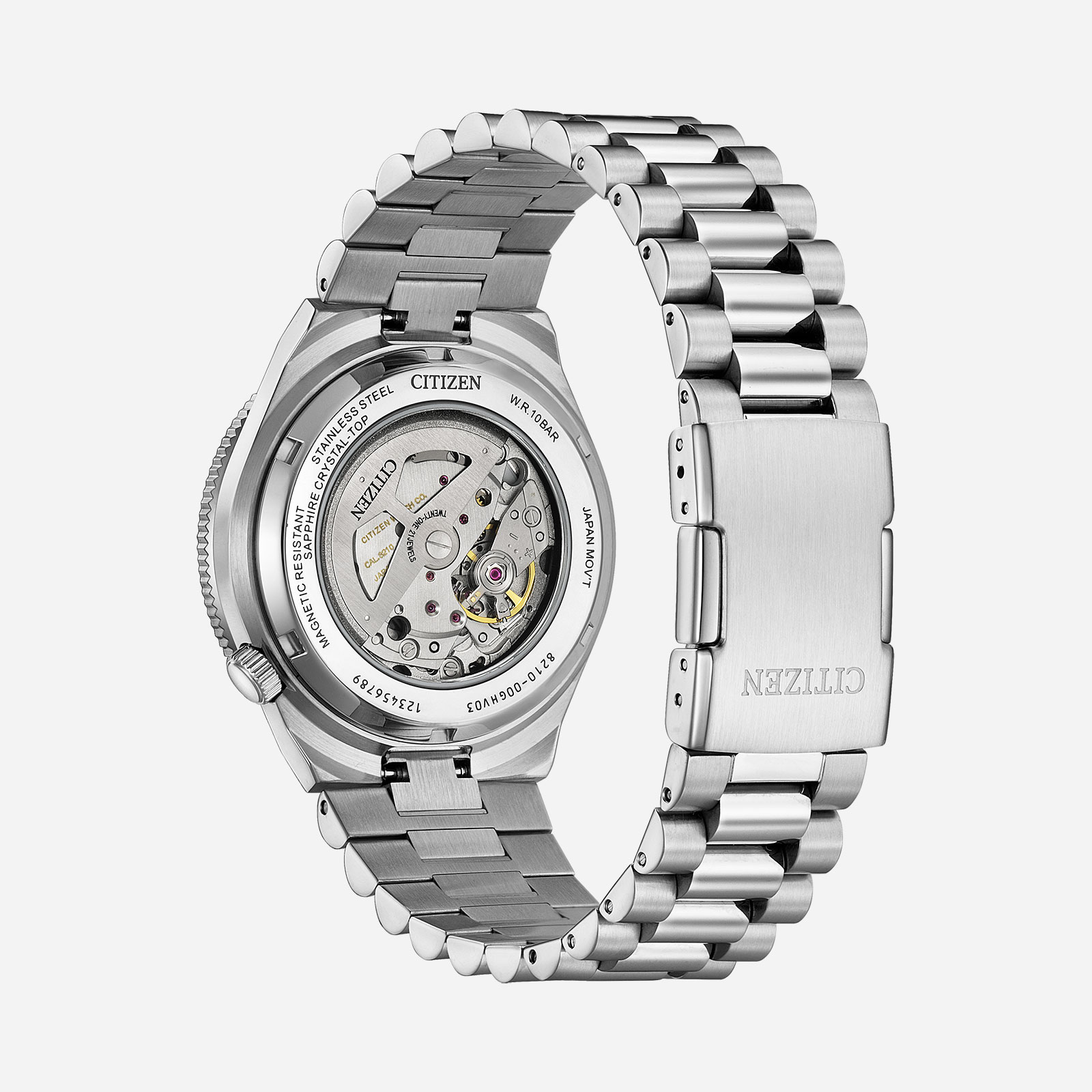 Citizen Automatic Ljusblå/Silver, Stållänk - NJ0231-56L