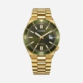 Citizen Automatic Grön/Guld, Stållänk - NJ0232-53X