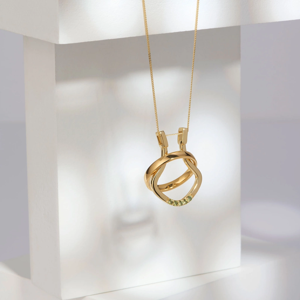 Je t´aime 18K guld ringhållare - Porte Bague Emerald