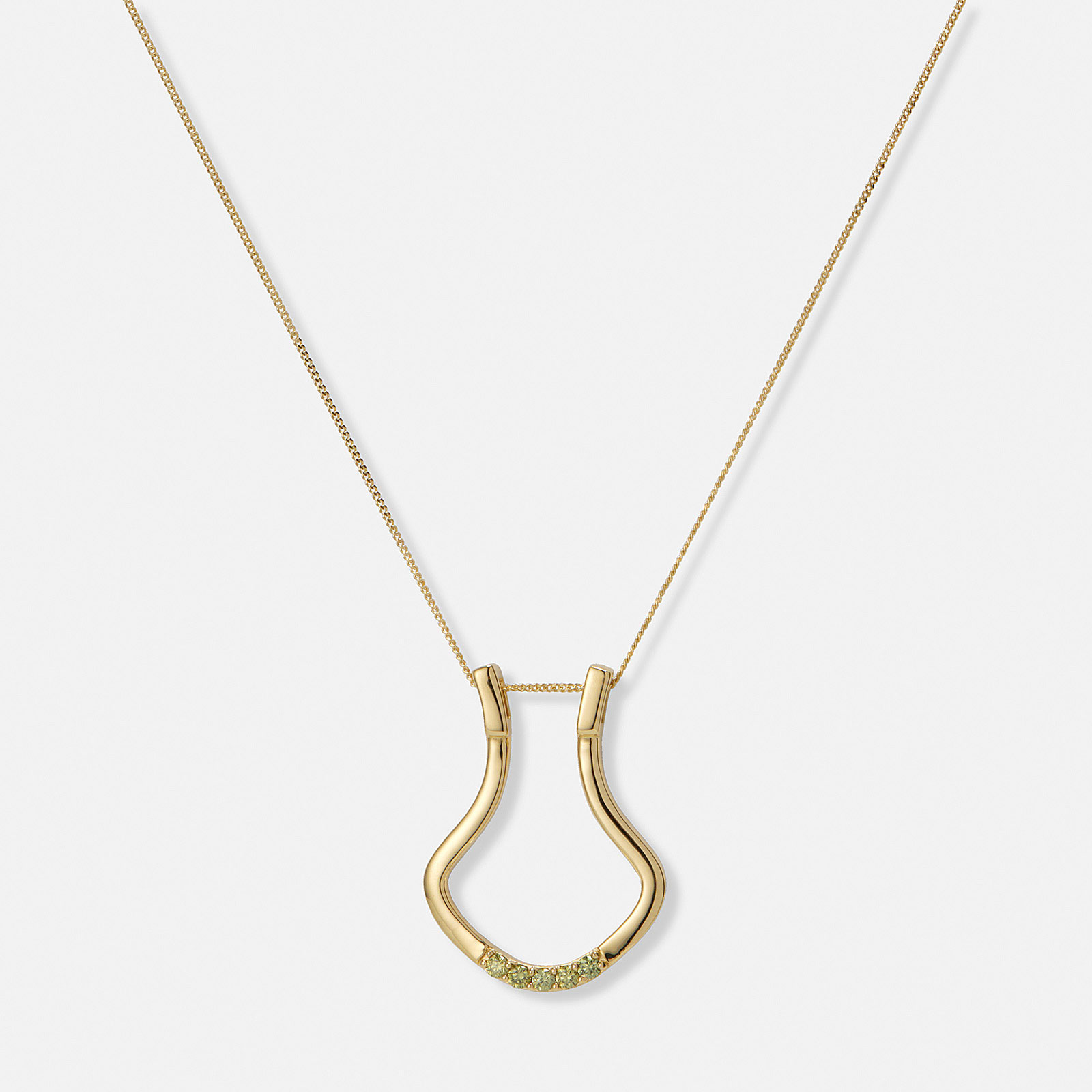 Je t´aime 9K guld ringhållare - Porte Bague Emerald