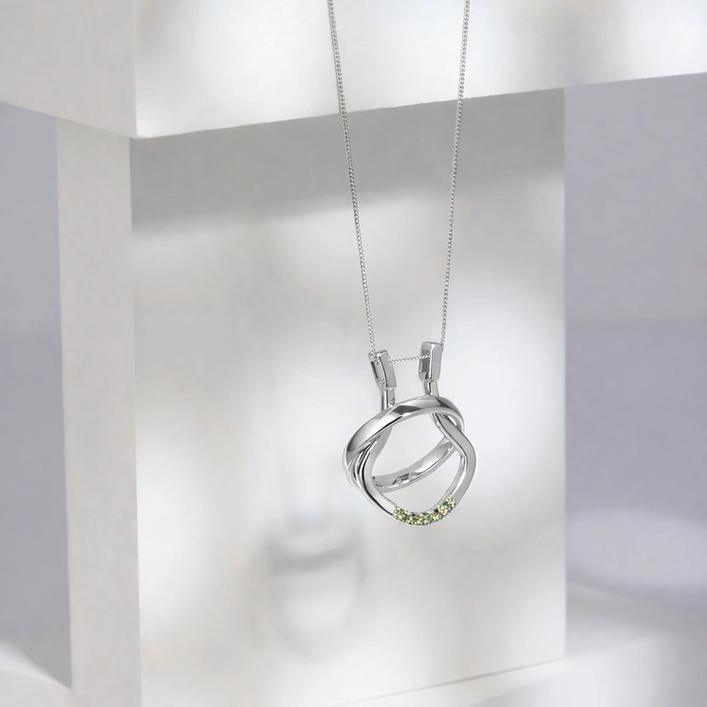 Je t´aime 18K vitguld ringhållare - Porte Bague Emerald