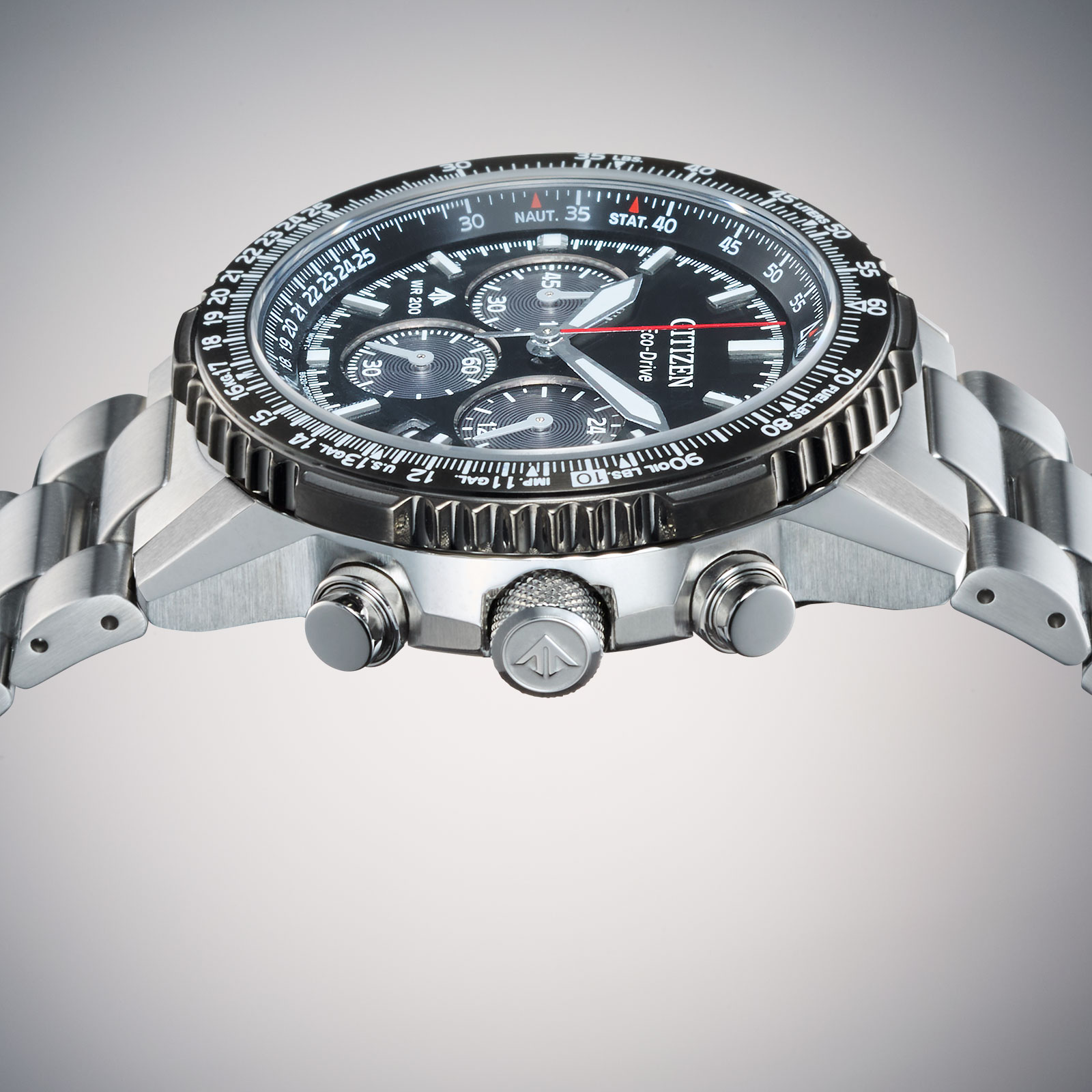 Citizen Eco-Drive Svart/Svart, Stållänk - CA4664-60E