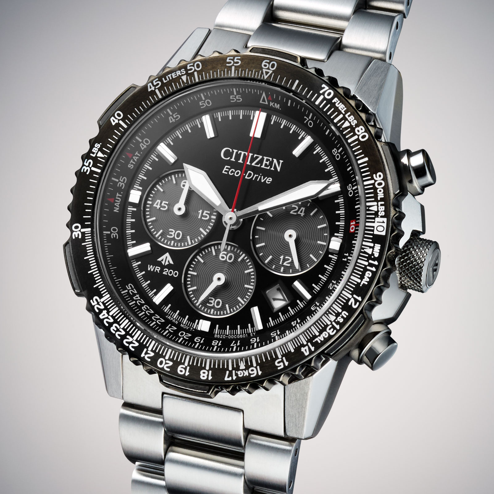 Citizen Eco-Drive Svart/Svart, Stållänk - CA4664-60E
