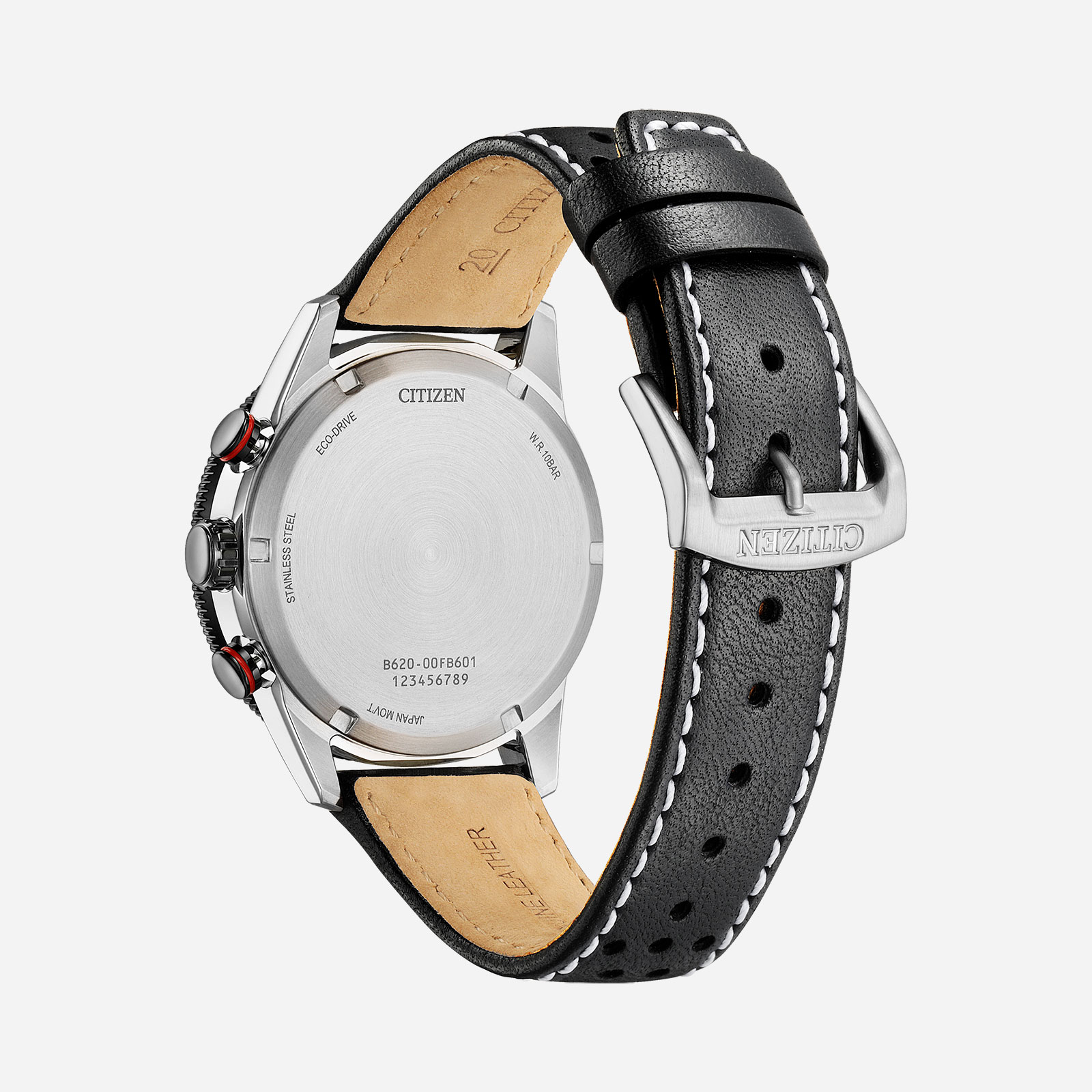 Citizen Eco-Drive Svart/Svart, Läderband - CA4717-06E
